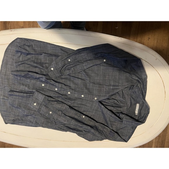 Peter Millar Tops - Peter Millar Women's Chambray Tunic Hi-Low Hem Button Up Shirt Sz S Jimmy John?